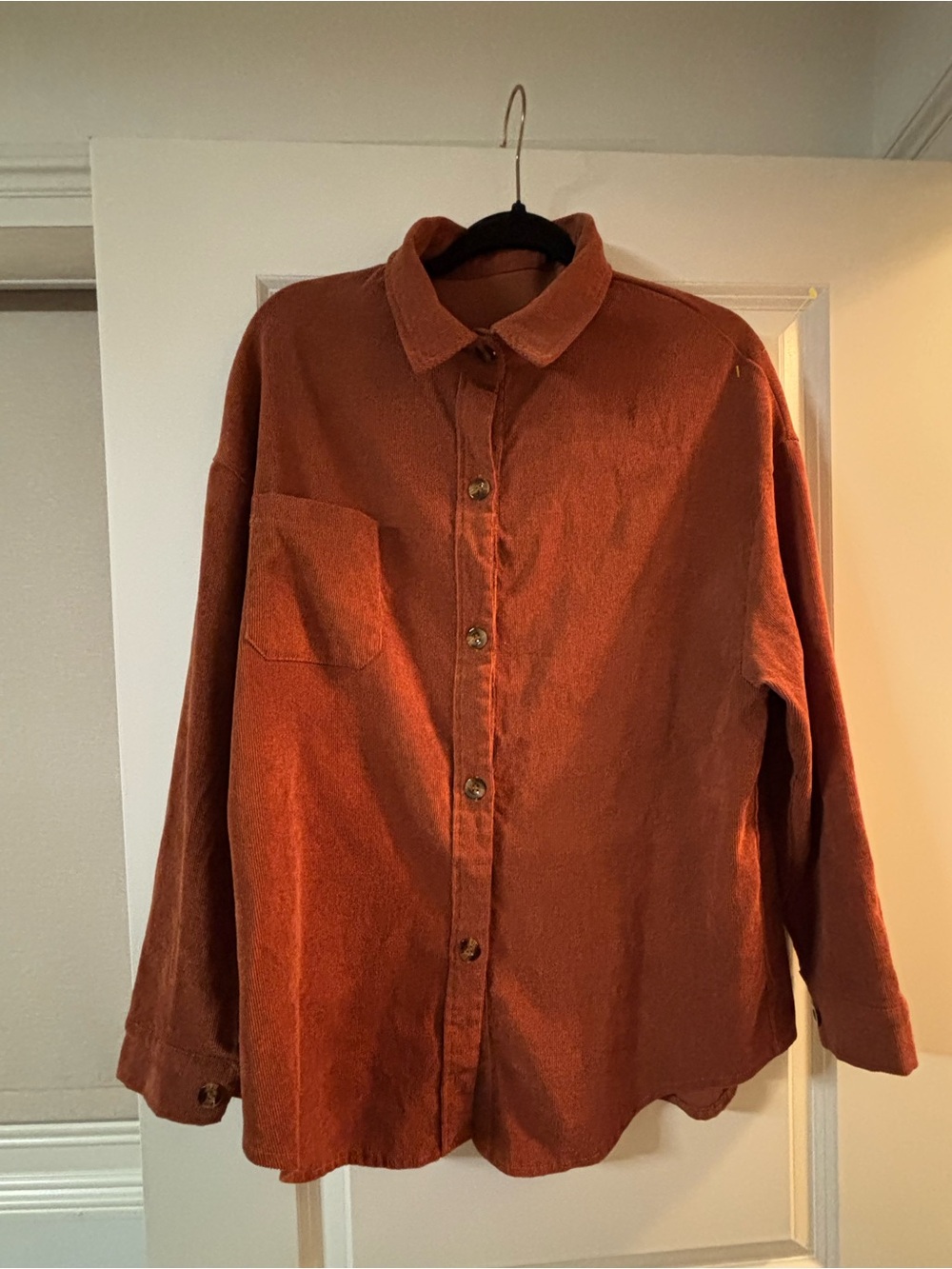 SHEIN Lightweight corduroy Button Down XL